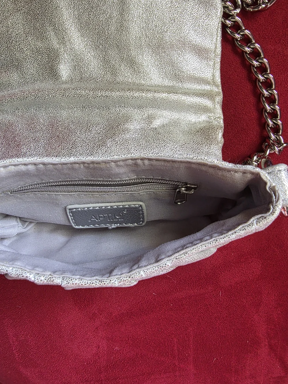 Apt. 9 Champagne Metallic Rhinestone Chain Crossbody